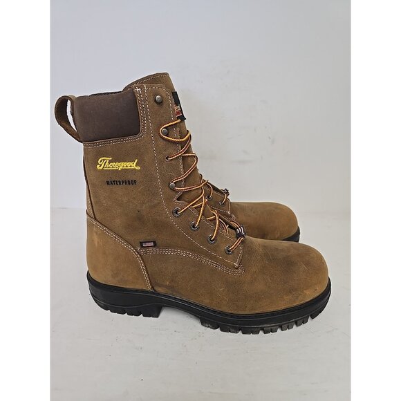 Thorogood Men's 8" Composite Toe Waterproof Work Boot (USA) 804-4249 Brown 10D - Picture 2 of 8